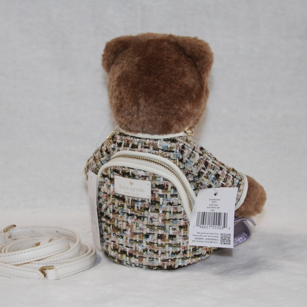 NWT Kate Spade Teddy Bear Backpack Purse Holiday Novelty Shoulder Crossbody Bag - Picture 4 of 6